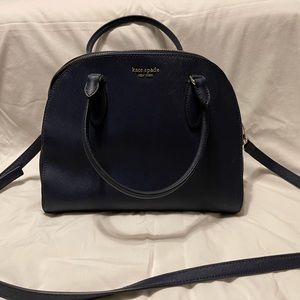 Blue Leather crossbody